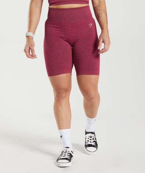 Women's Gymshark Adapt Animal Seamless Cycling Shorts Fuchsia | CA 30A587